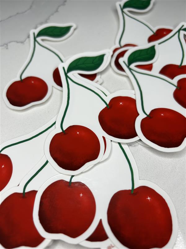 Cherry Vinyl Sticker